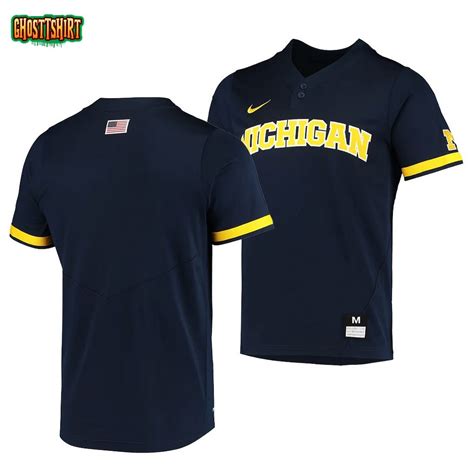 nike university of michigan baseball navy replica jersey|university of michigan apparel.